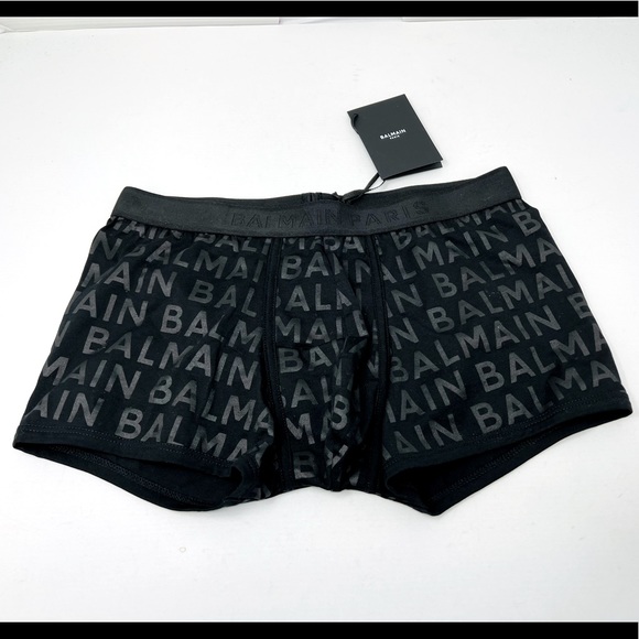 Balmain Other - BALMAIN**Black All-Over Logo Boxer Briefs**Med. $190